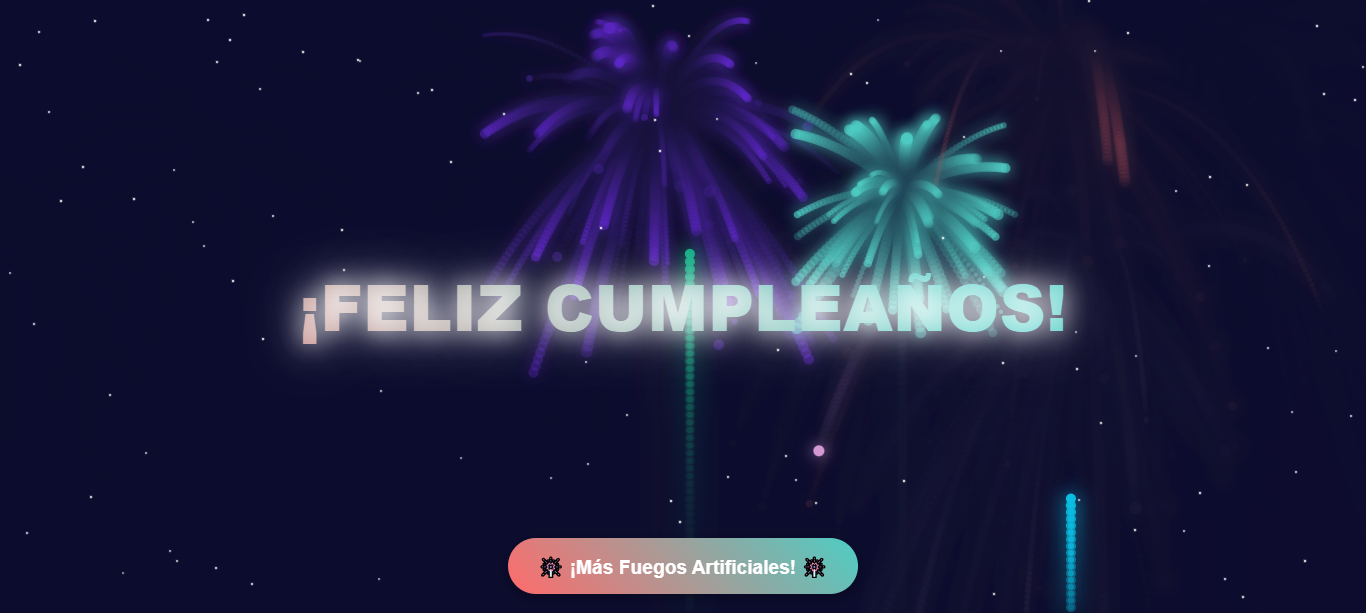 Celebración de Cumpleaños con Fuegos Artificiales y Confeti