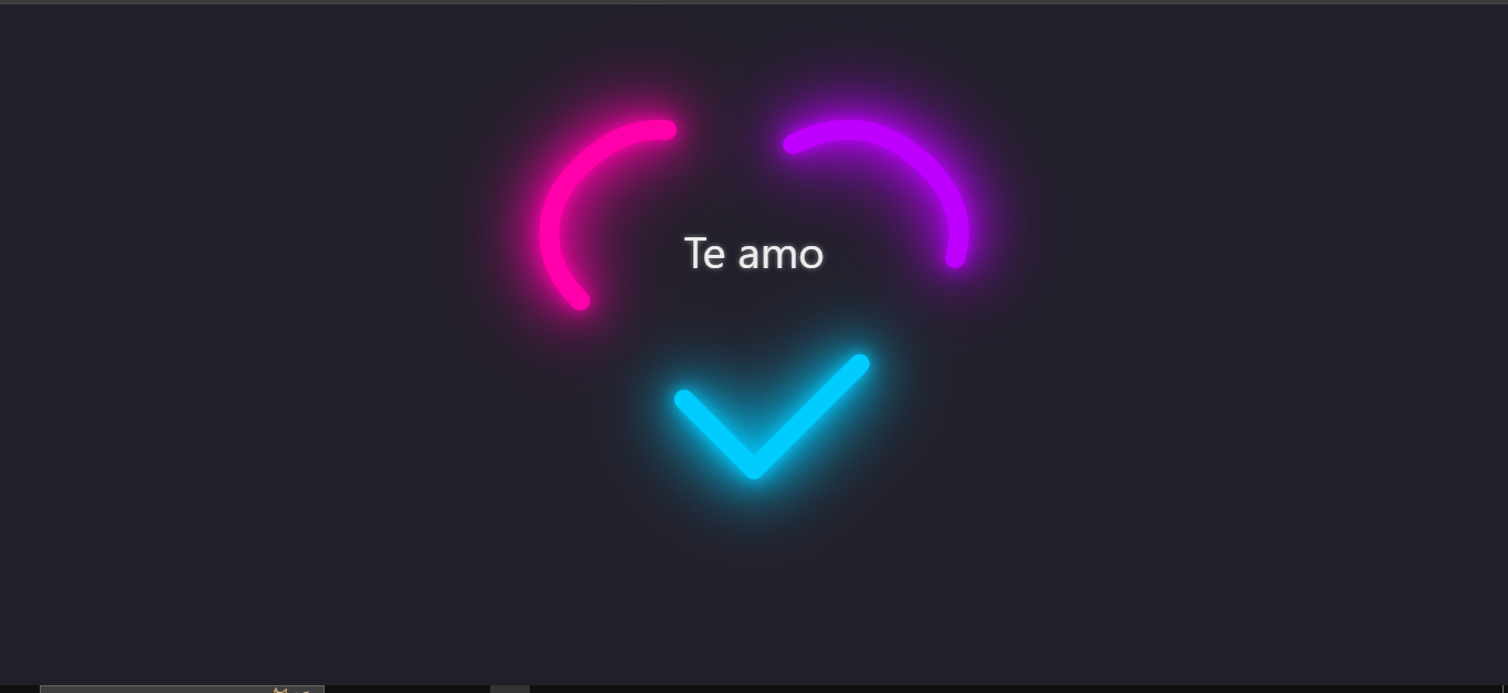 Animación de Corazón de Neón con Mensajes